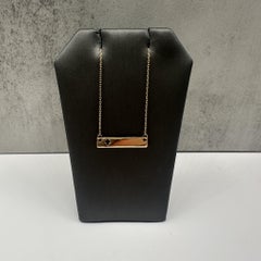 Cross Nameplate Necklace 14K Yellow Gold 18in 1.8g Spring Ring