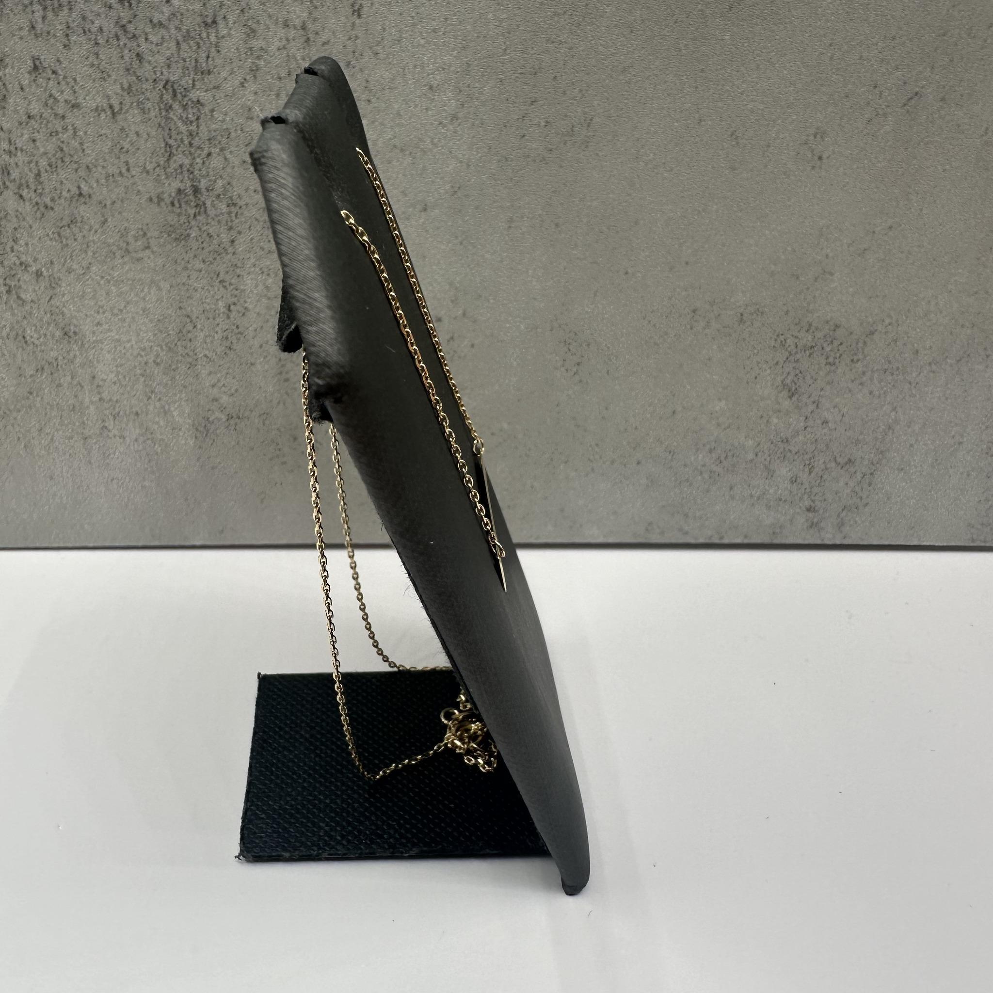 Kreuz-Namensschild-Halskette aus 14kt Gelbgold - 18