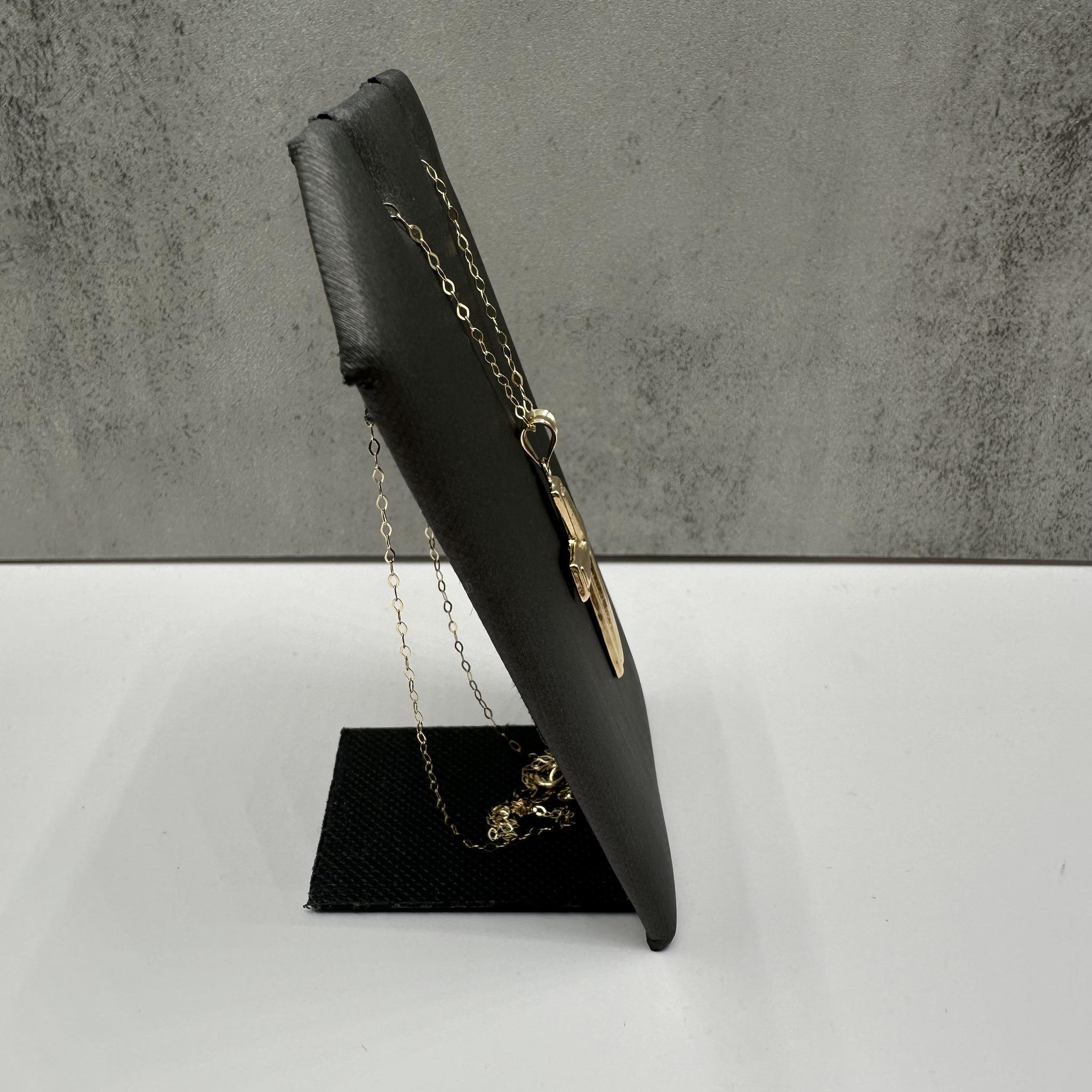 Collier croix en or jaune 14kt - 16