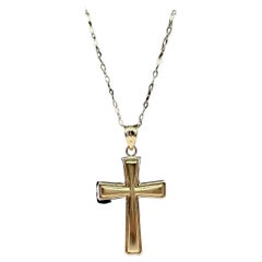 Cross Necklace in 14kt Yellow Gold – 18in, New
