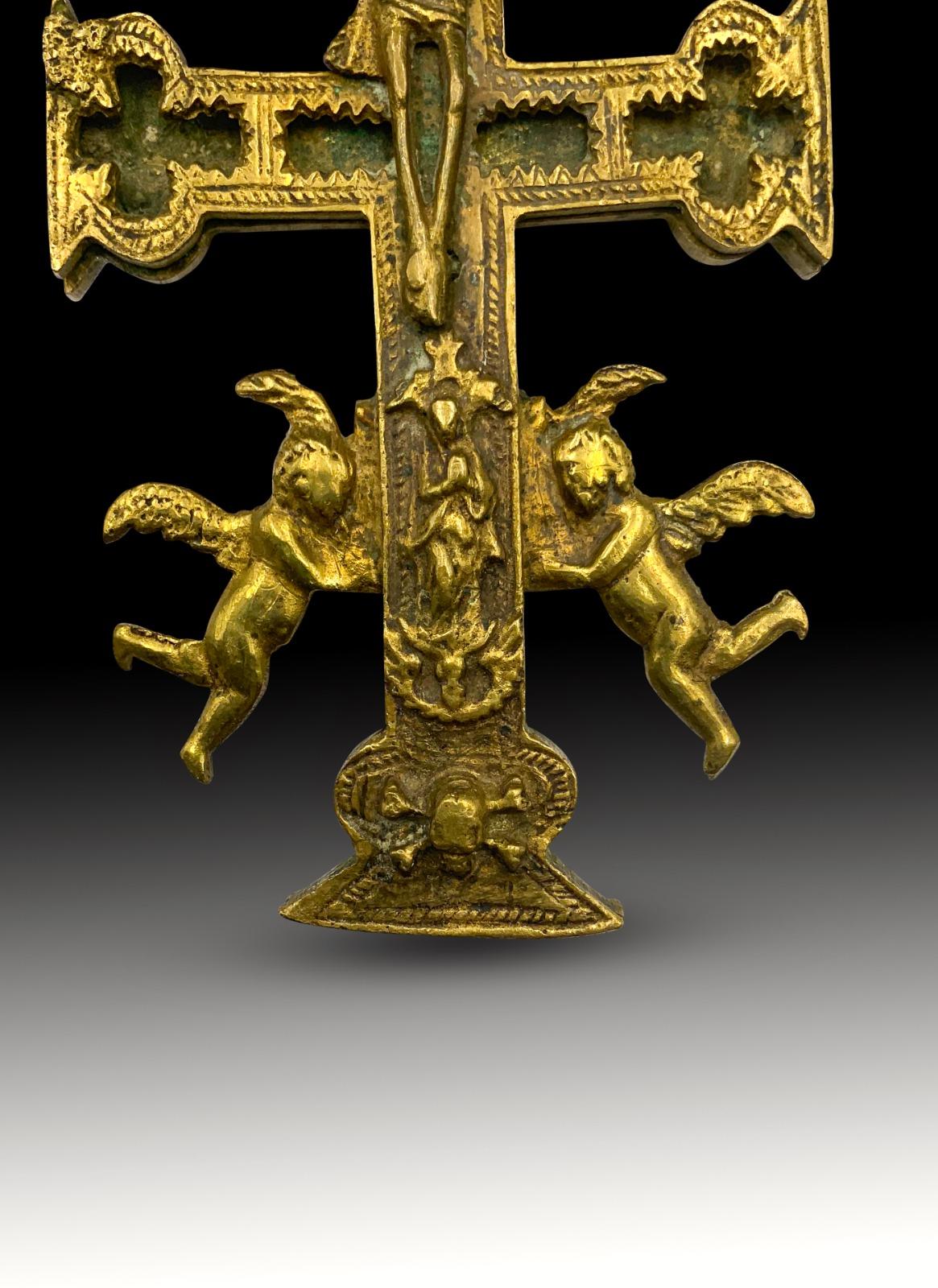 Gothic Cross of Caravaca 17th Century For Sale
