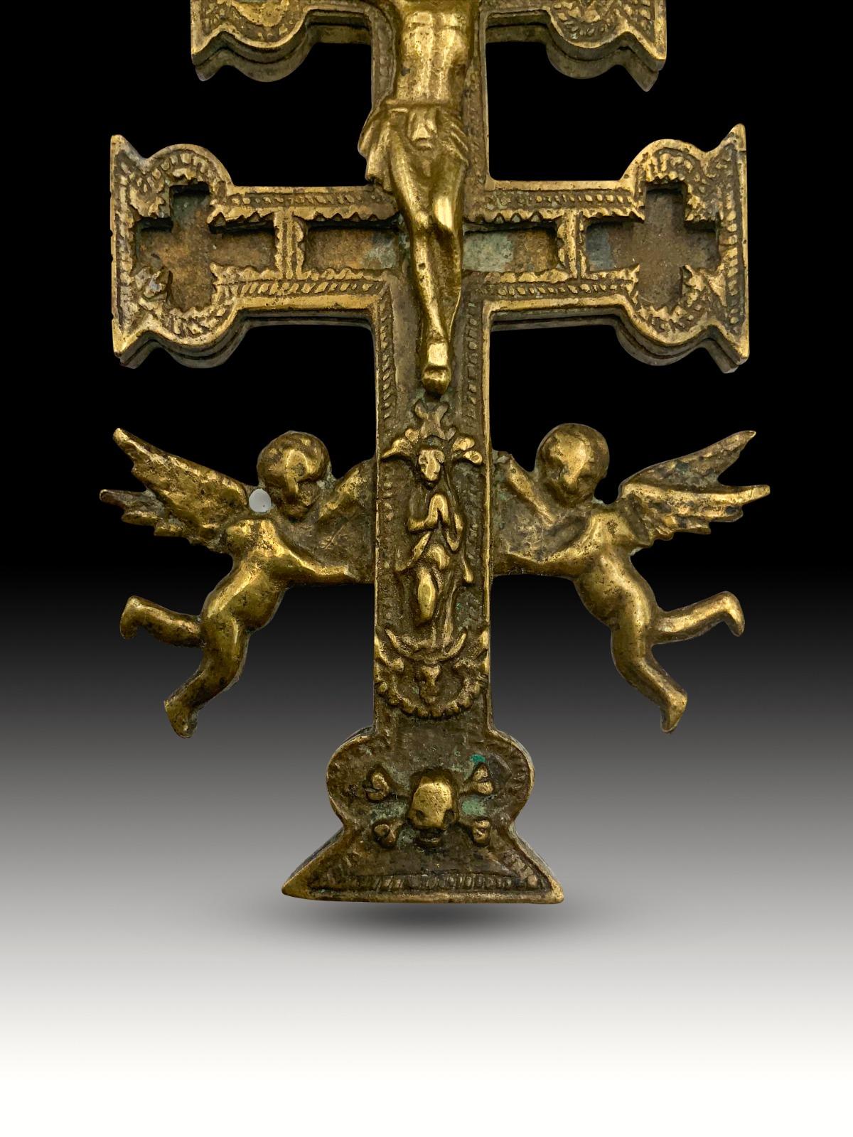 Italian Cross of Caravaca 17th Century For Sale