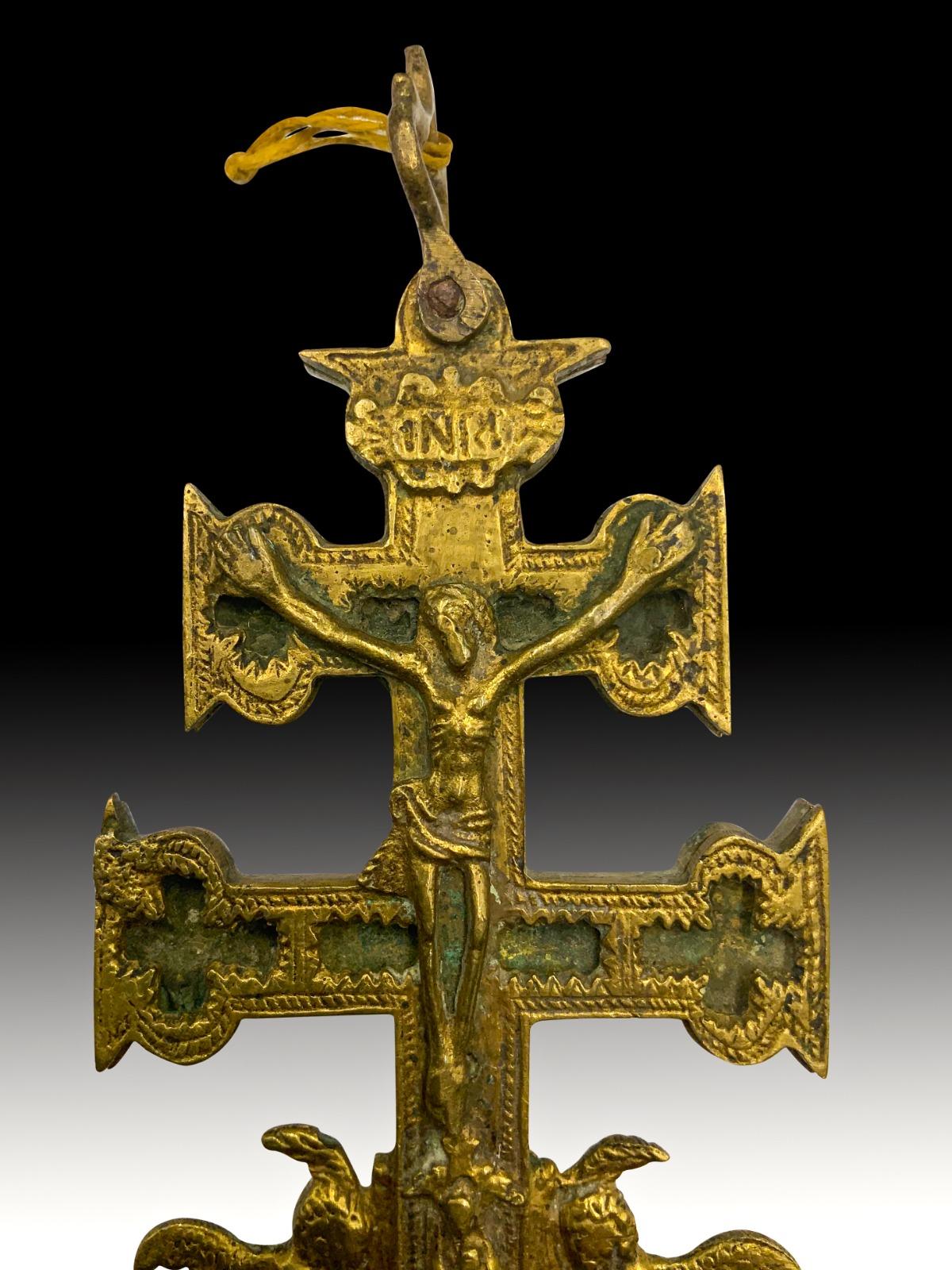 Italian Cross of Caravaca 17th Century For Sale