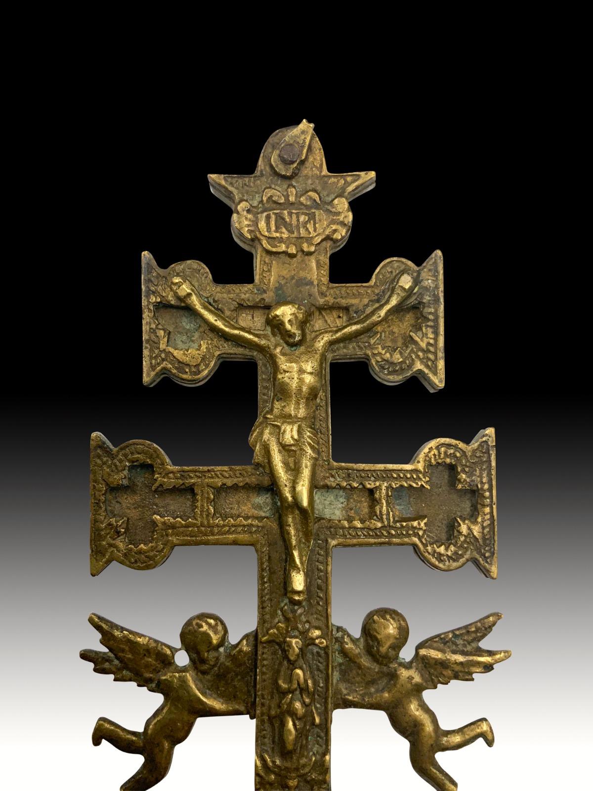 italien Croix de Caravaca 17ème siècle en vente