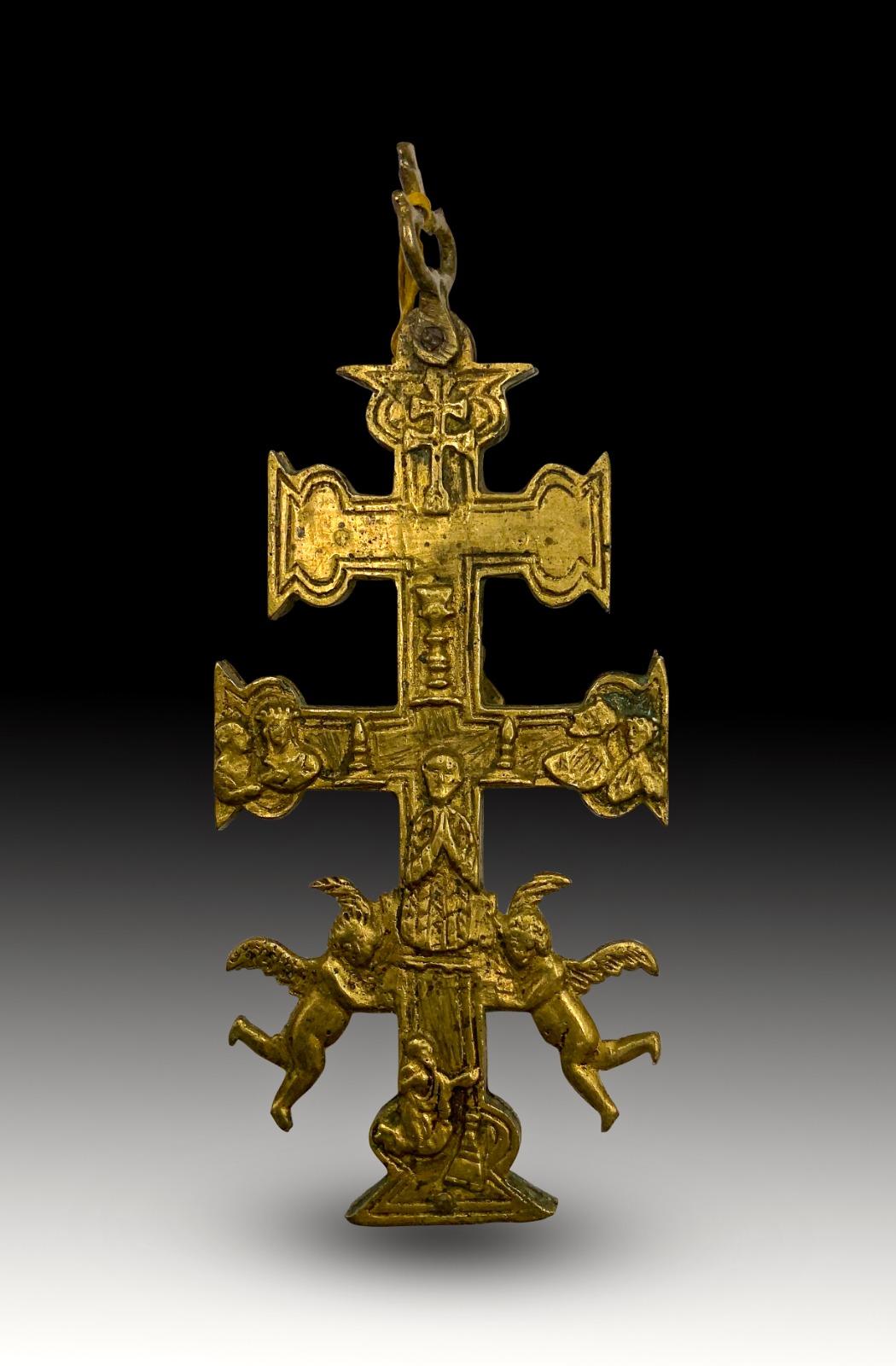 Bronze Cross of Caravaca 17th Century For Sale