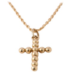 Cross of Jesus Round Shape Yellow Gold 18 Carat