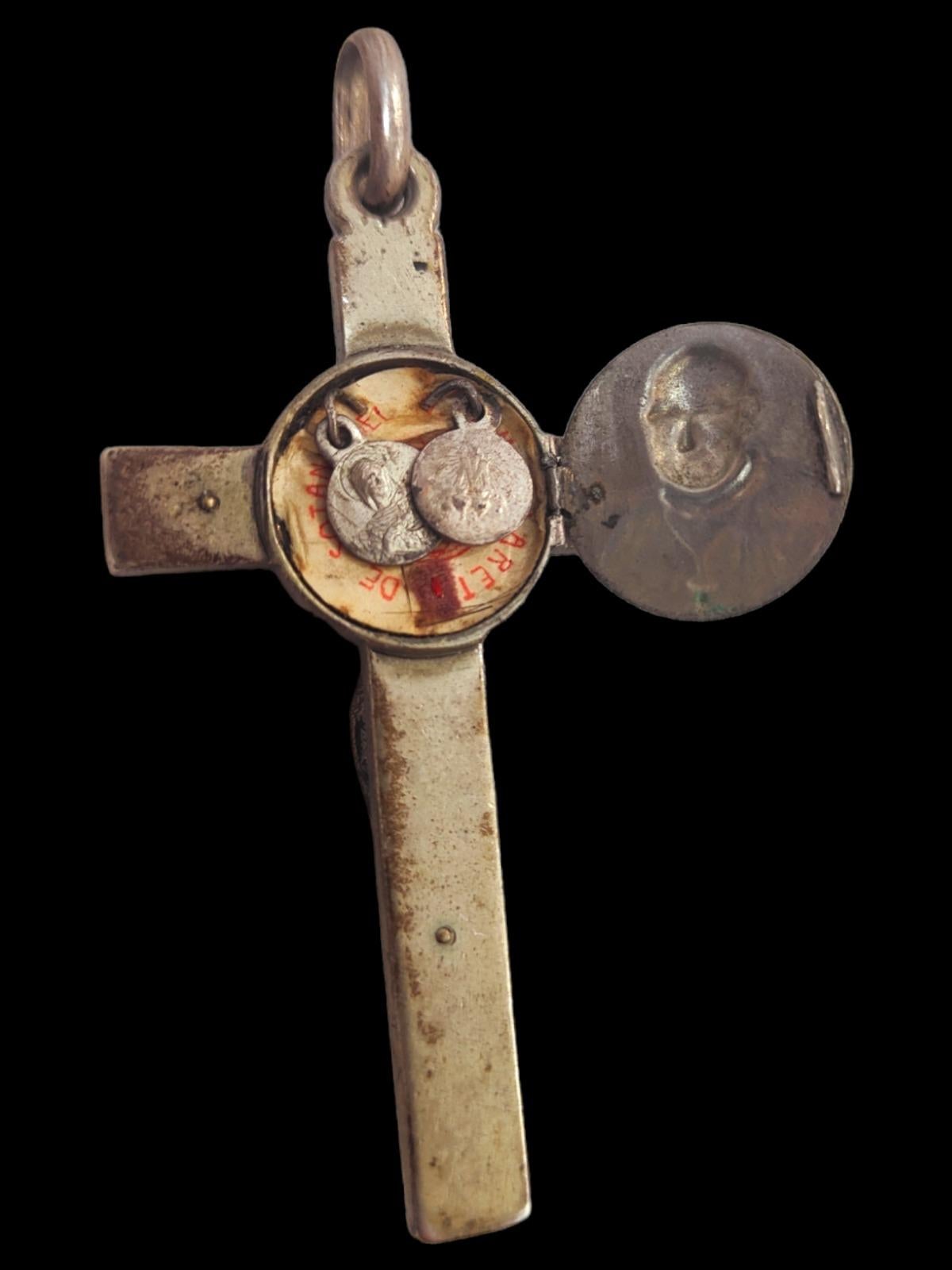 Gothic Cross of the 19th Century with Relics of the Religious: Antonio María Claret