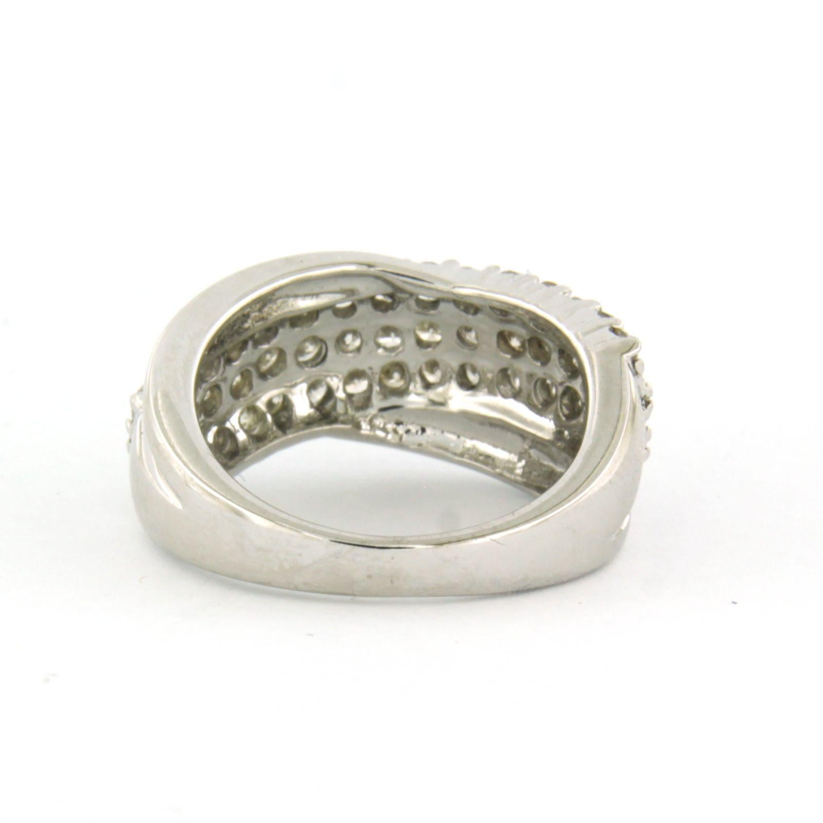 De las mujeres Anillo cruzado con diamantes talla brillante de hasta 1,00 ct Oro de 18k 5,4 gramos en venta