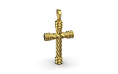 Pendentif croix, or 18k
