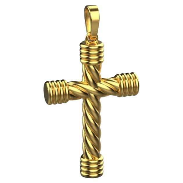 Cross Pendant, 18k Gold For Sale