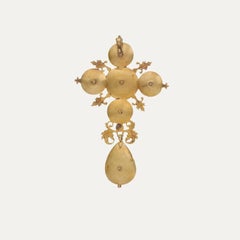 Cross pendant, gold with diamonds, Portuguese, 17th century