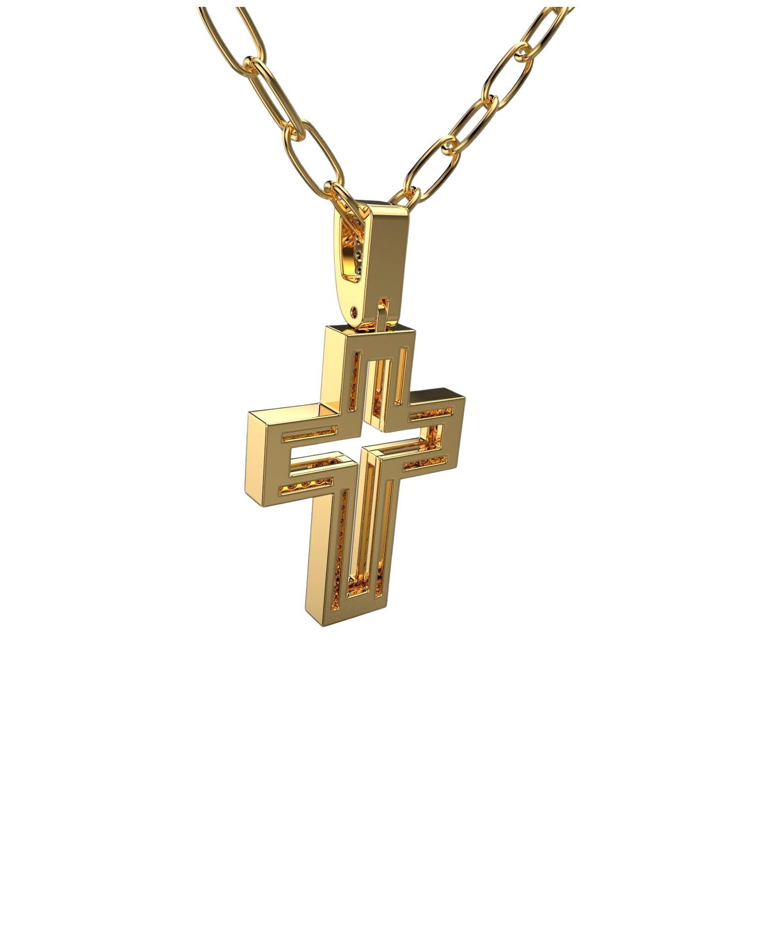 Kreuz-Anhänger aus 14k Gold. Kreuz-Halskette im Vintage-Stil mit Anhänger für Frauen.

Metall: 14k Gold
Gewicht: 3.3 g 

Edelsteine:
Moissanite: runder Brillantschliff, D/Vs.

💍Der Artikel wird auf Bestellung gefertigt.
💍Bearbeitungszeit für