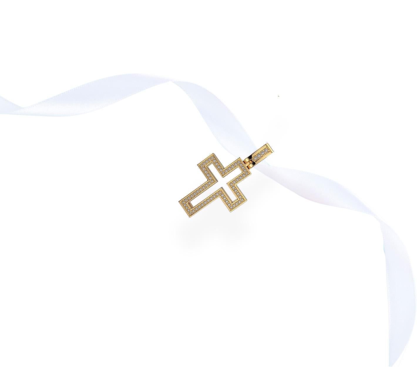 Kreuz-Anhänger aus 14k Gold Damen im Angebot