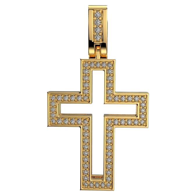 Kreuz-Anhänger aus 14k Gold im Angebot