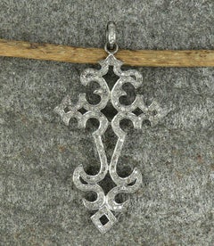 Cross Pendant Pave Diamond 925 Silver Religious Diamond Necklace