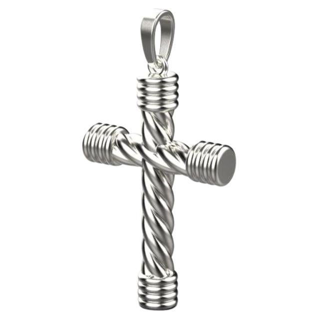 Cross Pendant, Sterling Silver For Sale