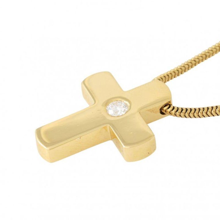 Cross' Pendant with Brilliant For Sale at 1stDibs