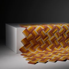 Cross Rug - 'Beige-Yellow-Orange-Pink' by Anatole Royer for La Chance