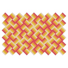 Cross Rug - 'Beige-Yellow-Orange-Pink' by Anatole Royer for La Chance