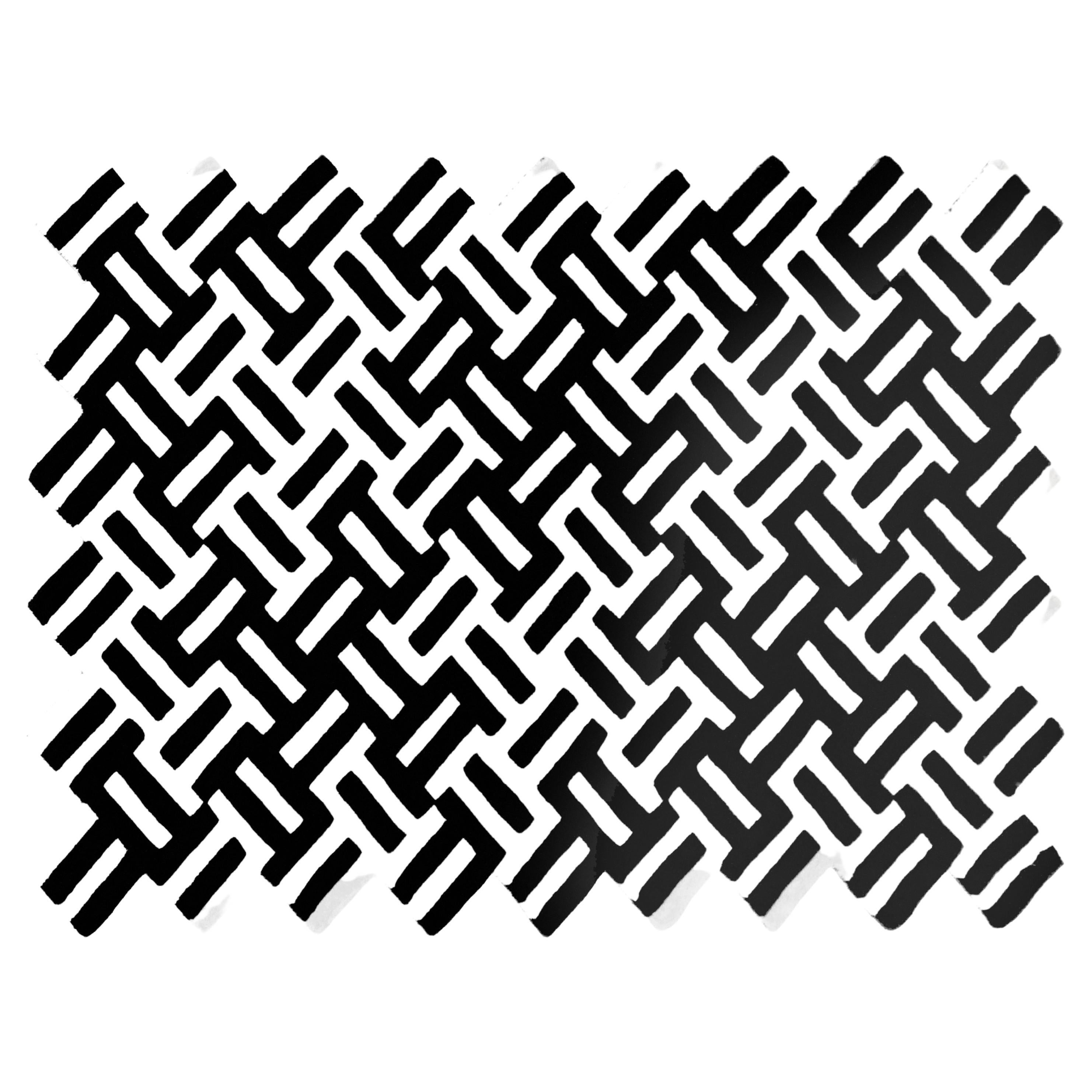 Cross Teppich - 'Black&White' von Anatole Royer für La Chance im Angebot