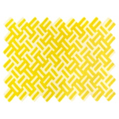 Cross Teppich in Gelb & Weiß