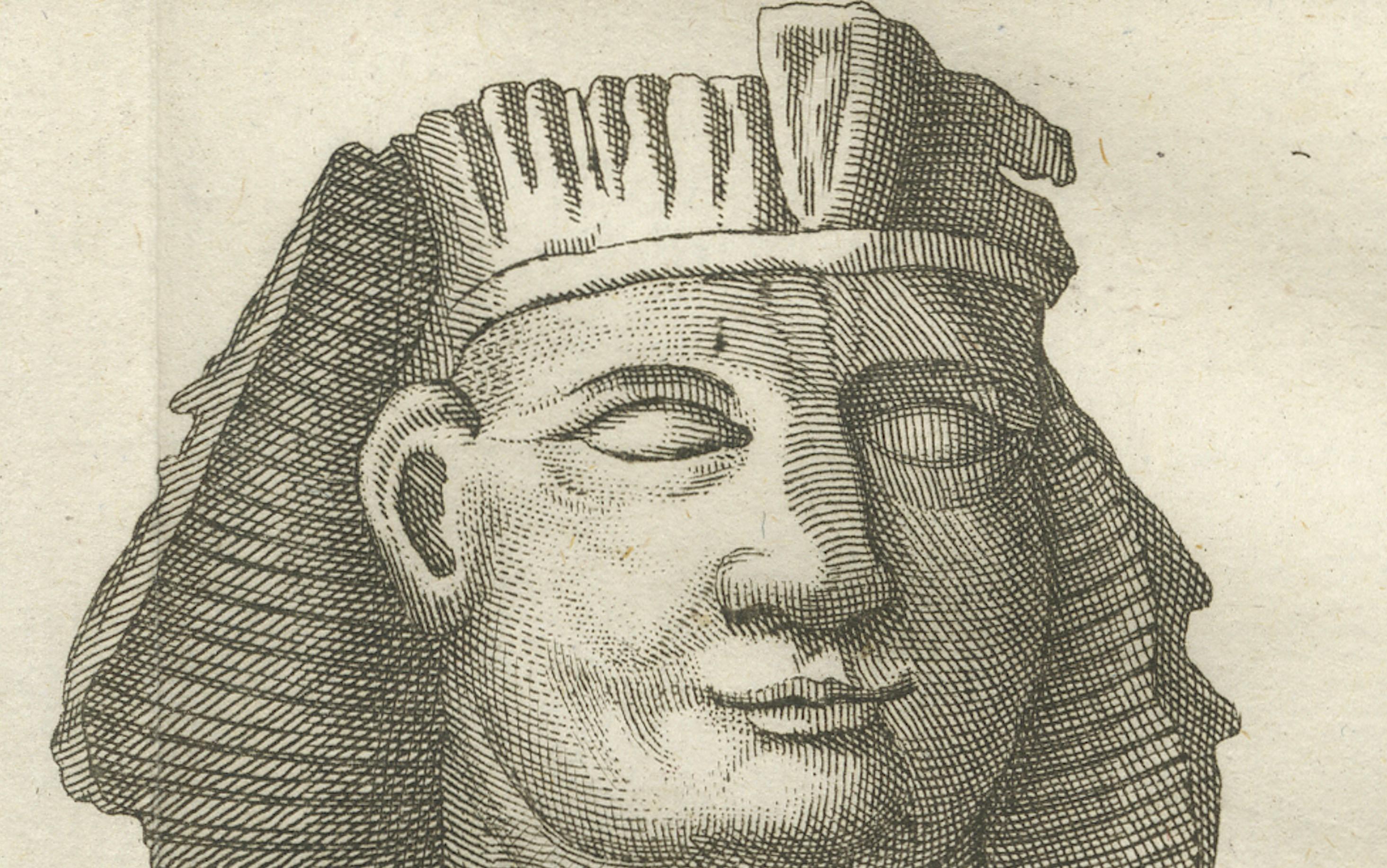 Sección transversal de la Gran Pirámide y la Cabeza de la Esfinge - Egipto Grabado de 1776 en venta 1