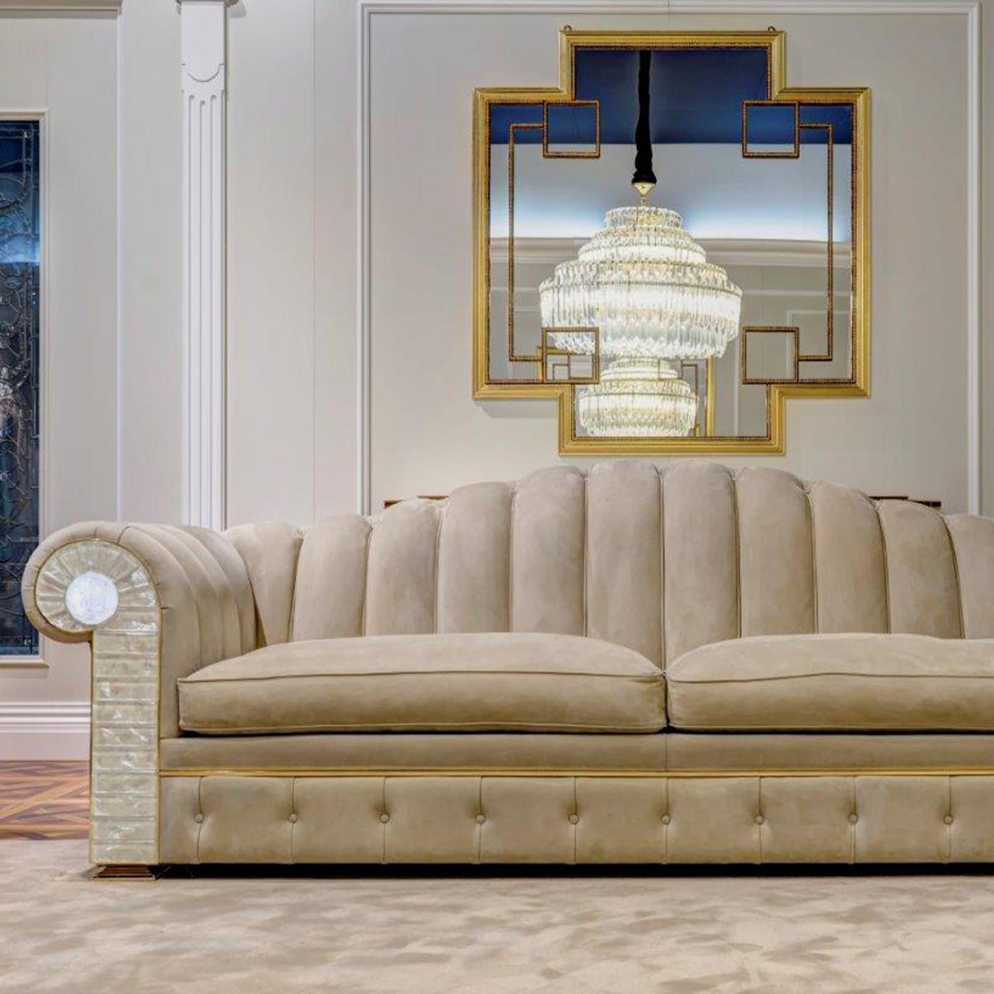 Cross-Shaped Gold Mirror by CG Capelletti In New Condition For Sale In Milan, IT