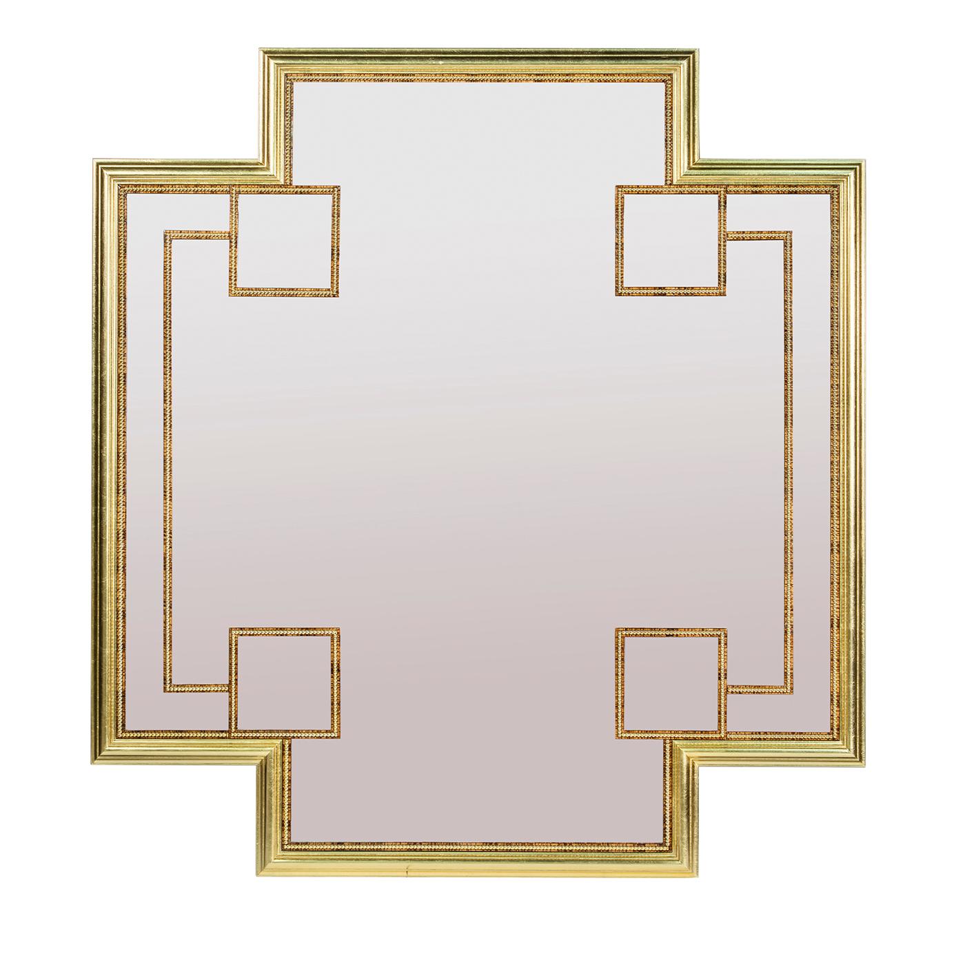 Contemporary Cross-Shaped Gold Mirror by CG Capelletti For Sale