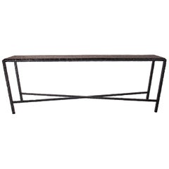 Cross Stretcher Console Table