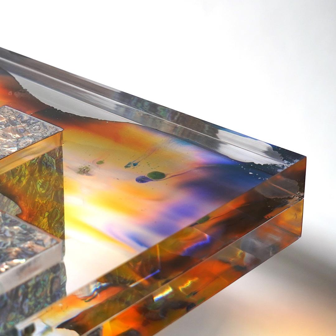 Cross The Sea 1 Side Table by Jean Pascal Levy-Trumet
Limited Edition Of 5 Pieces.
Dimensions: D 50 x W 50 x H 50 cm.
Materials: Wood, polyester, and Abalone mother of pearl.

Available in three different models. Please contact us.

After graduating