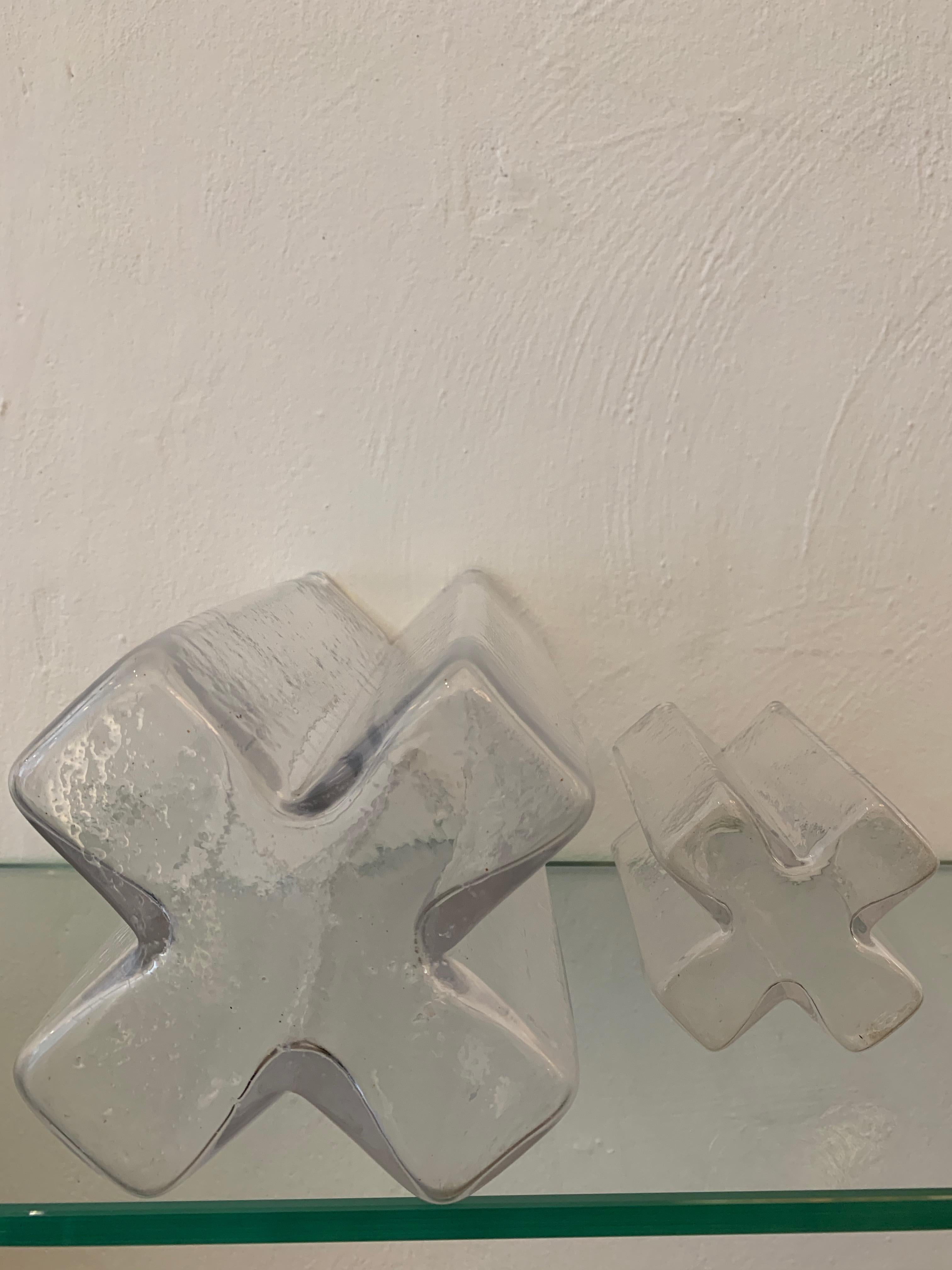 Cross Vases by Danish Architect Bodil Kjaer - Gullaskruf Sweden 3
