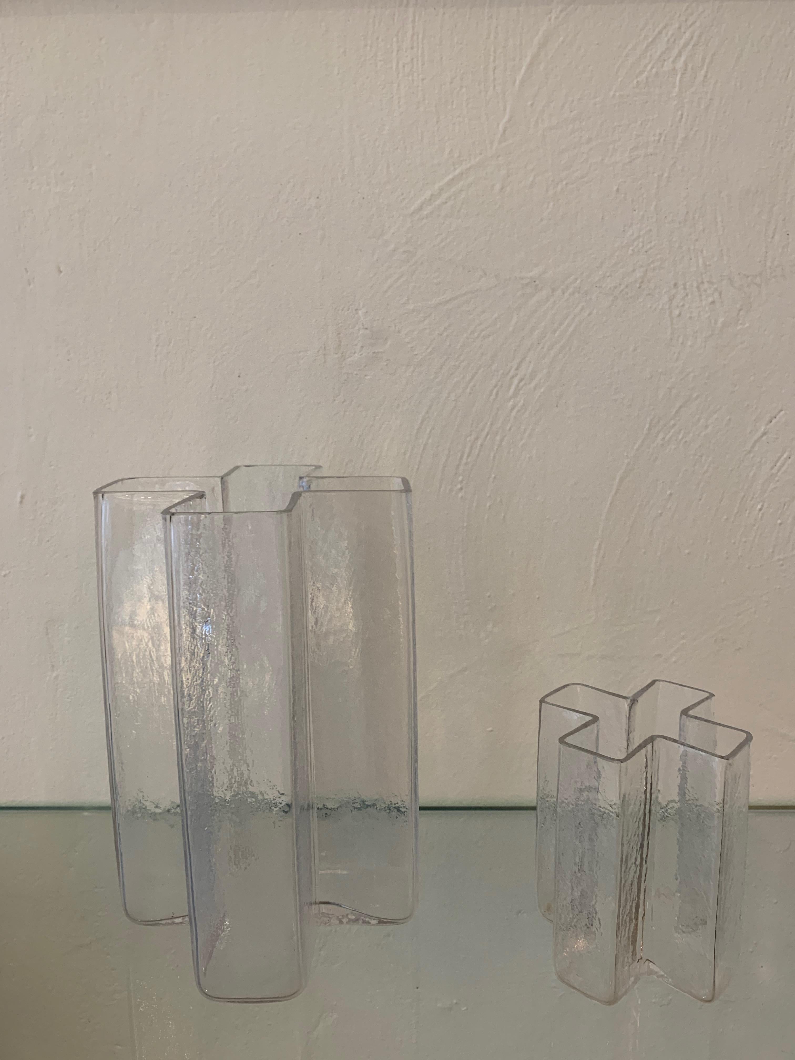 Swedish Cross Vases by Danish Architect Bodil Kjaer - Gullaskruf Sweden