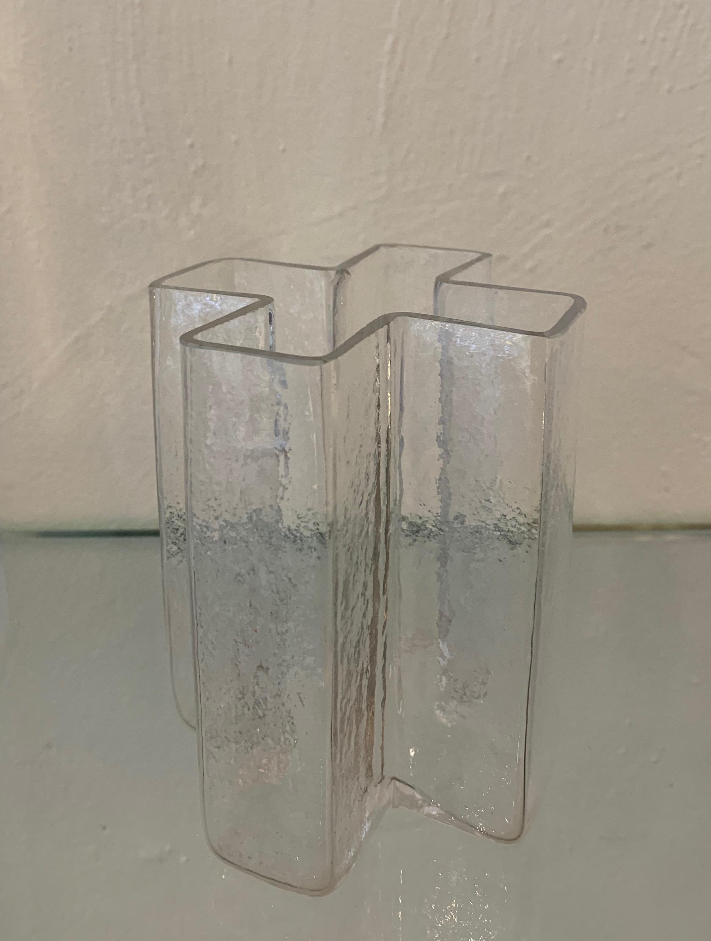 Cross Vases by Danish Architect Bodil Kjaer - Gullaskruf Sweden 1