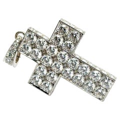 Cross mit Diamanten aus 18 Karat Weißgold von Cartier