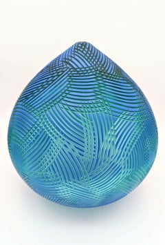 "Crosscut waves", studio glass sculpture by Monica Guggisberg & Philip Baldwin