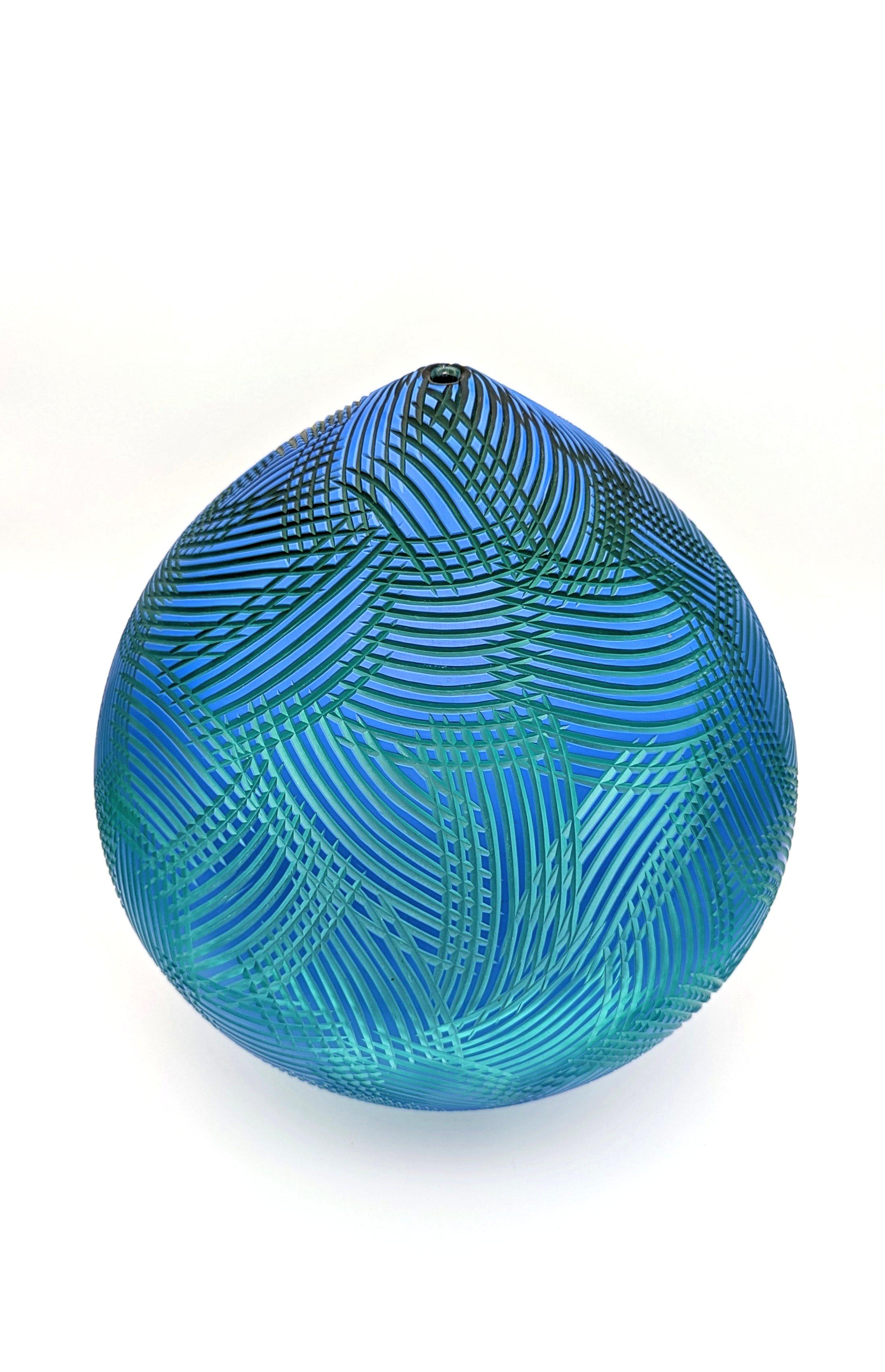 Autre « Wavescut, studio glass sculpture de Monica Guggisberg et Philip Baldwin en vente
