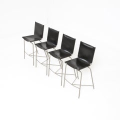 Crossed Legs, Set of 4 Bar Stools by Fabiaan Van Severen