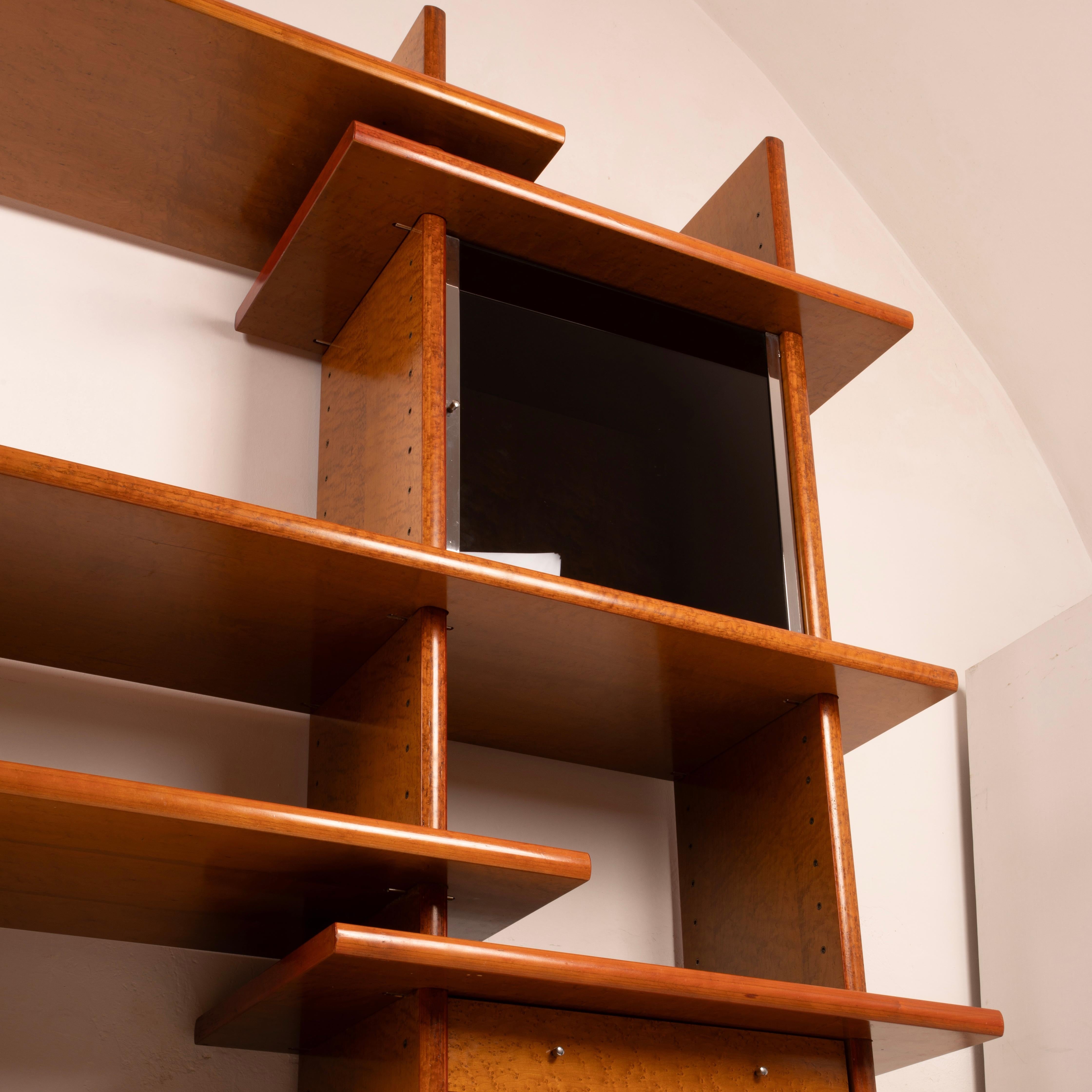 Crossing Bookcase by Giovanni Offredi for Saporiti, 1970s en vente 8