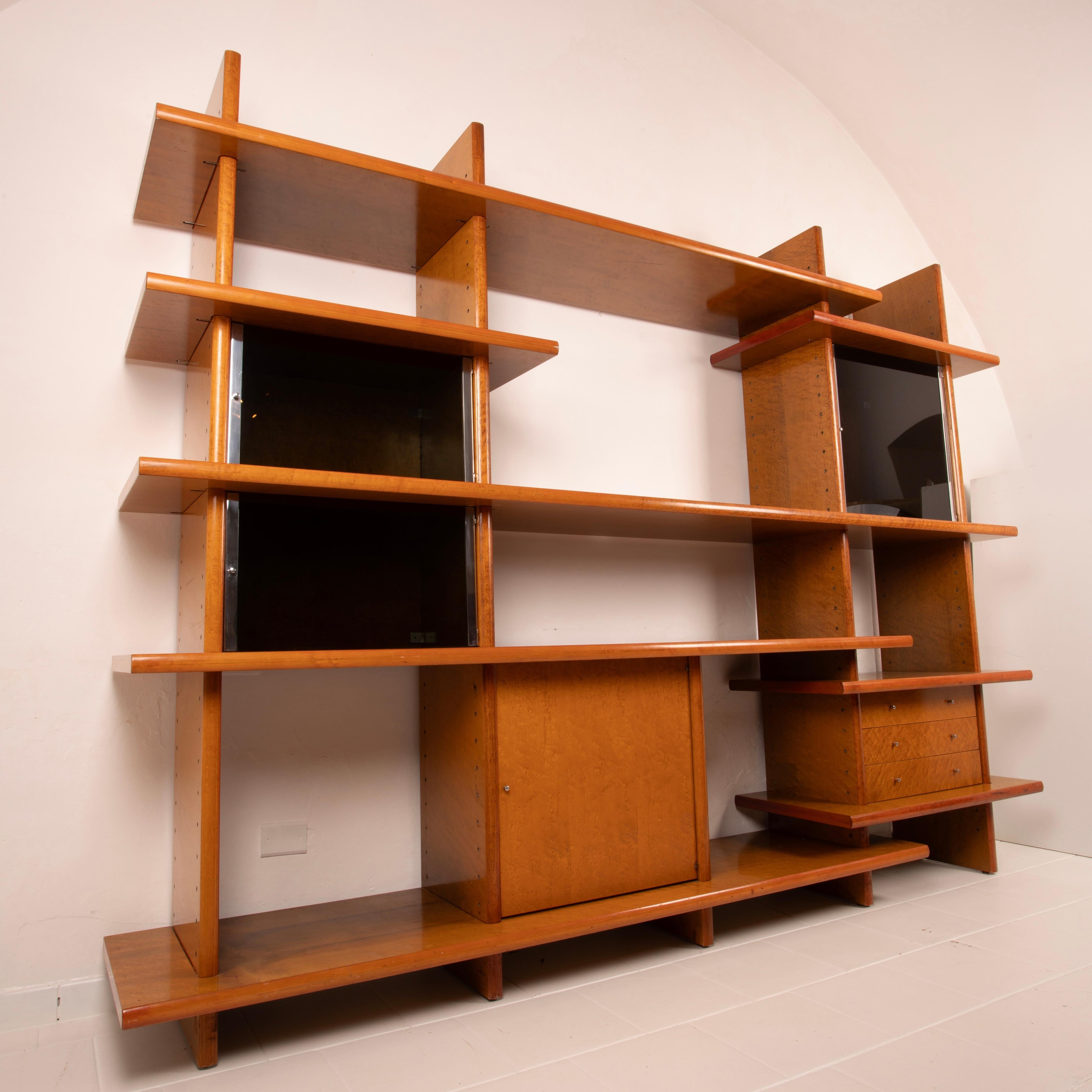 Late 20th Century Crossing Bookcase by Giovanni Offredi for Saporiti, 1970s en vente