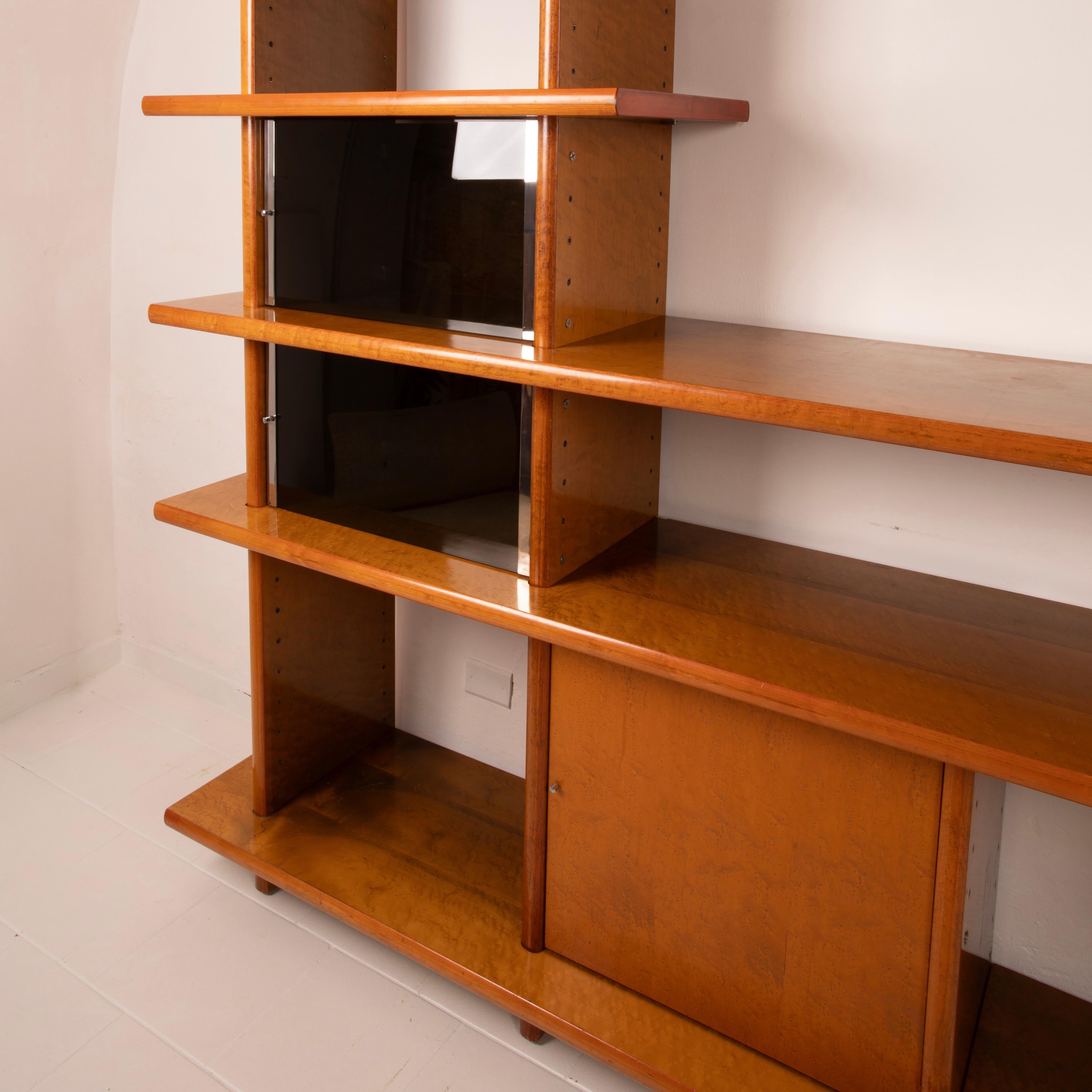 Crossing Bookcase by Giovanni Offredi for Saporiti, 1970s en vente 1