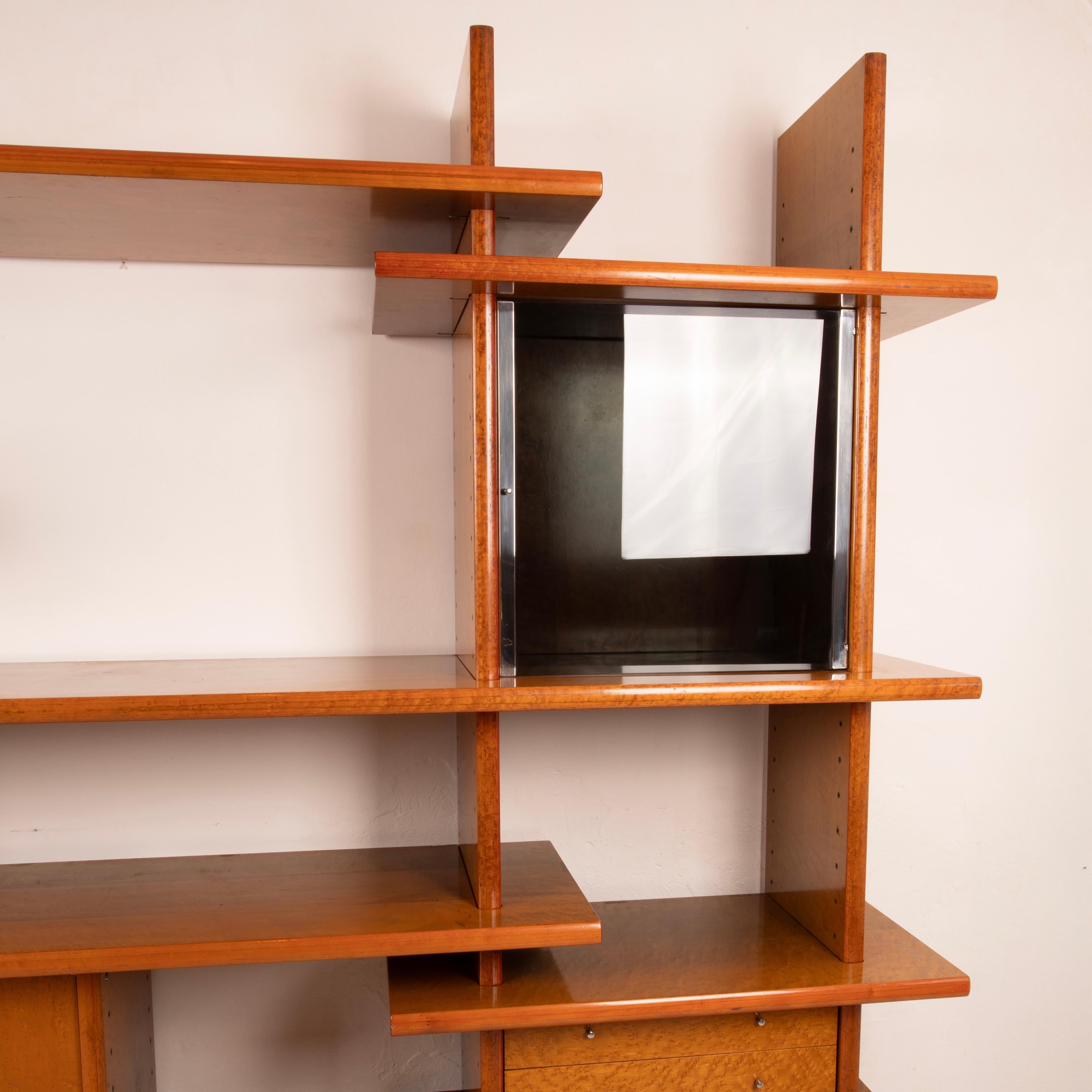 Crossing Bookcase by Giovanni Offredi for Saporiti, 1970s en vente 2