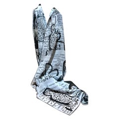 Crossing Over, noir, blanc, foulard, par Melanie Yazzie, Navajo, chiffon