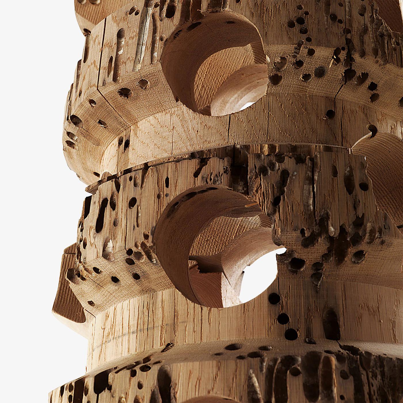 Scultura Crossing Raw Oak in vendita 2