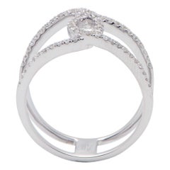 Crossover Band Diamond Ring