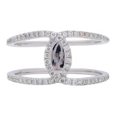 Crossover Band Diamond Ring