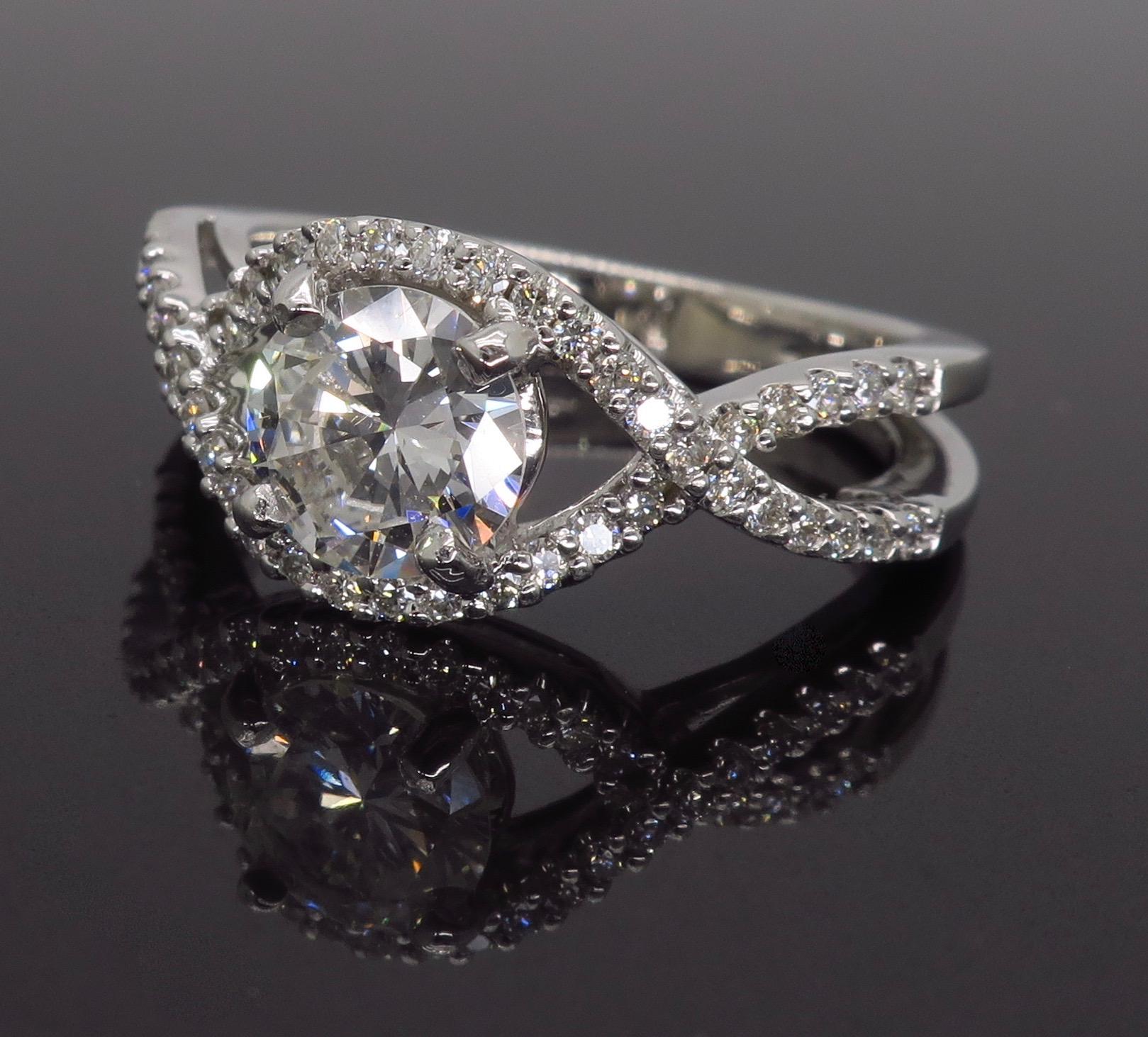 halo engagement rings diamond bar