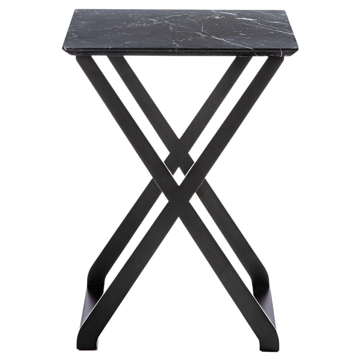 Crossover Marquinia Marble Side Table
