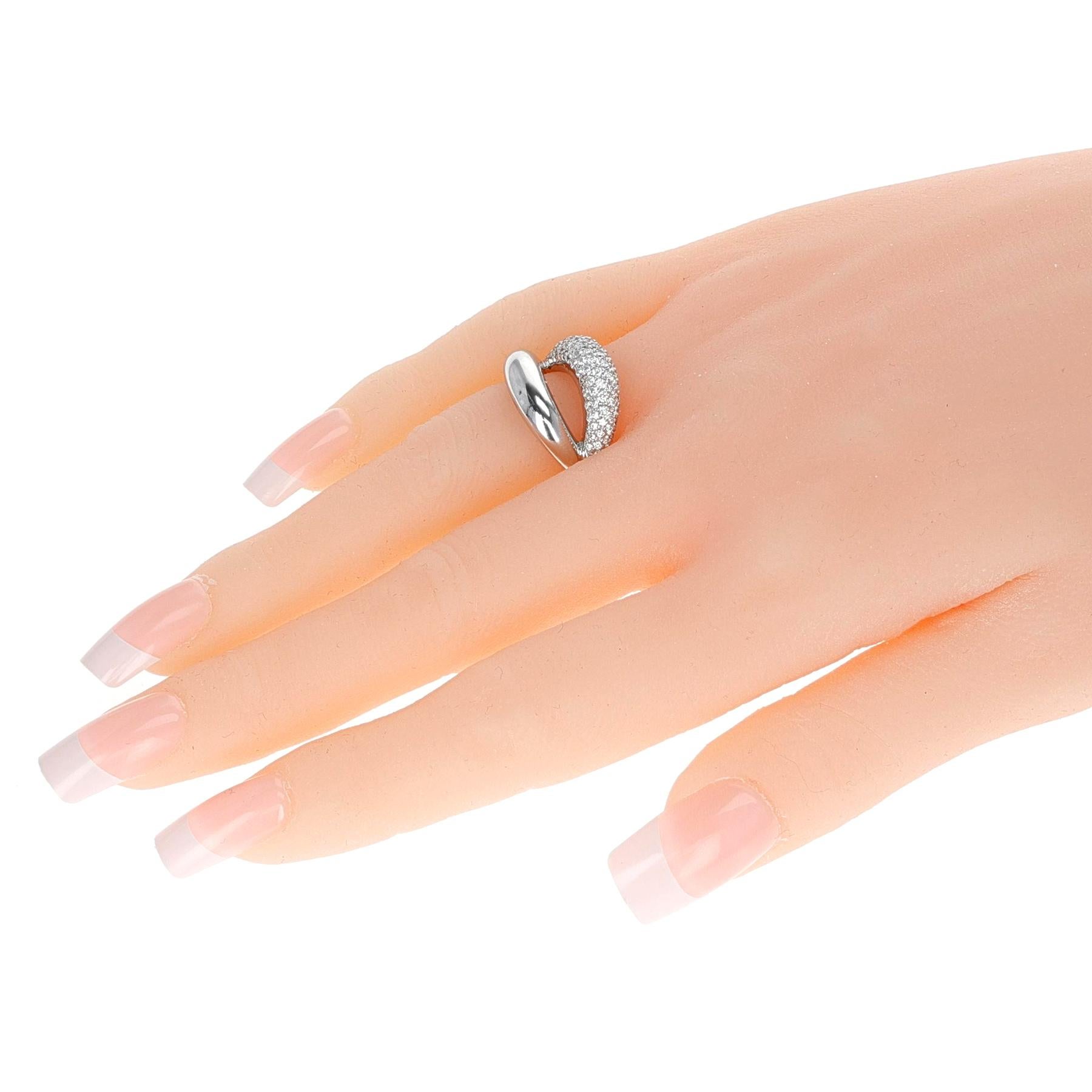 Crossover Mauboussin Diamond Ring, 18K White 1