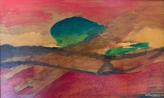 "Crossroads" Abstract Expressionist Landscape by Leon Saulter, 1963