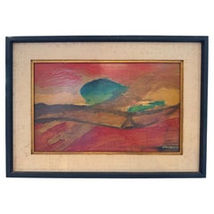 "Crossroads" Abstract Expressionist Landscape by Leon Saulter, 1963